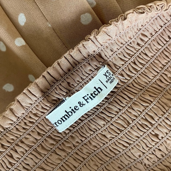 ABERCROMBIE & FITCH | Emerson Poplin Puff Sleeve Polka Dot Mini Dress | Size XS - Picture 7 of 9